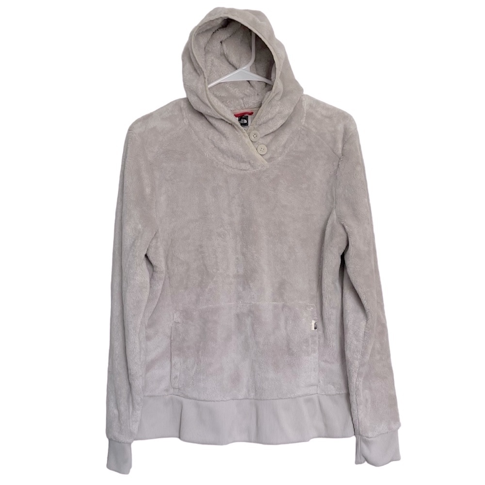 The North Face Cream Color Pullover Fleece Hooded Sweater Sweatshirt Hoodie - Picture 9 of 9